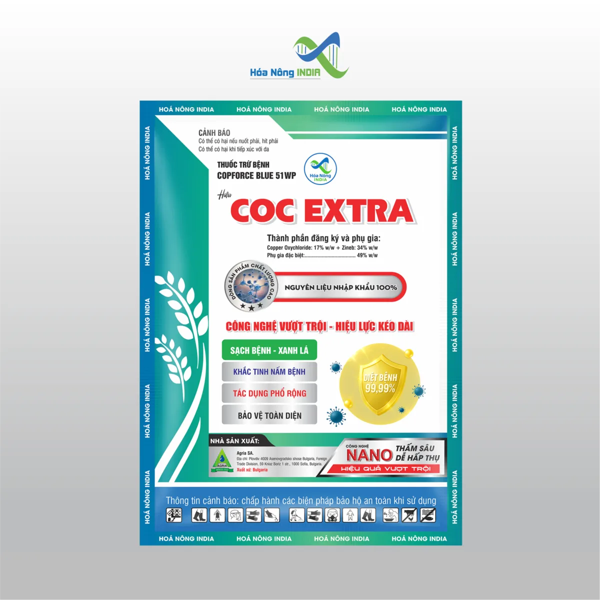 Thuốc trừ bệnh COC EXTRA – COPFORCE BLUE 51WP