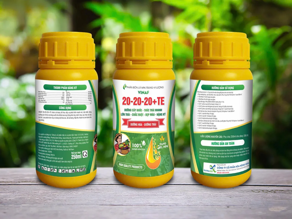 20-20-20+TE – Phân bón lá NPK trung vi lượng
